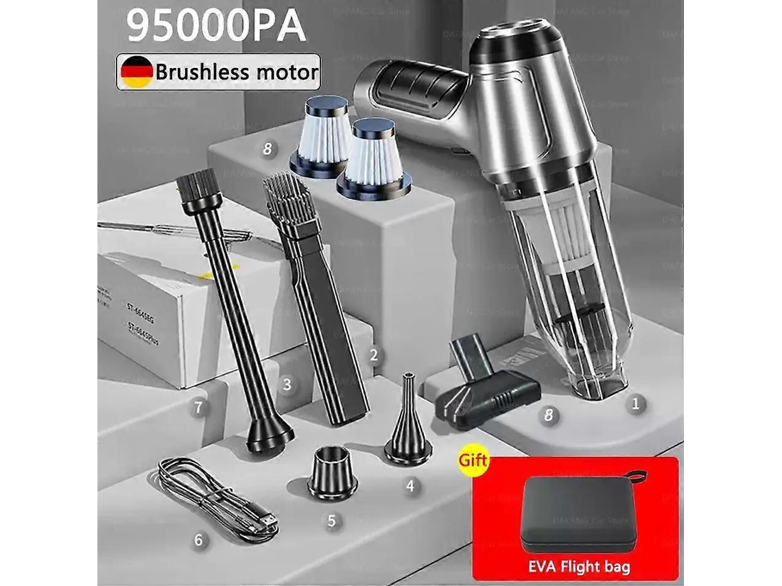 Aspirador De Pó Portátil Sem Fio Para Carro 95000pa, Mini Aspirador De Pó Para Carro, Casa, Desktop, Teclado, Robô De Limpeza Aquaforge