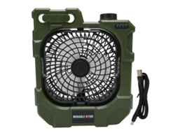 Ventilador Portátil Recarregável Silencioso com Luz Led Camping