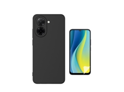 Kit Película Hydrogel Frente Capa Silicone Líquido Phonecare Para Xiaomi Redmi A7 4g - Preto