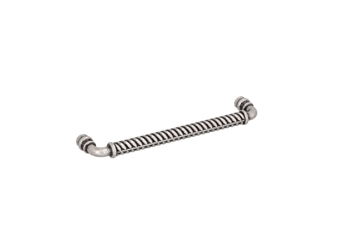 Puxador para Móveis HARDWAREXCHANGE em Zamac com 160mm de distância central, prata antiga brilhante, conjunto de 6