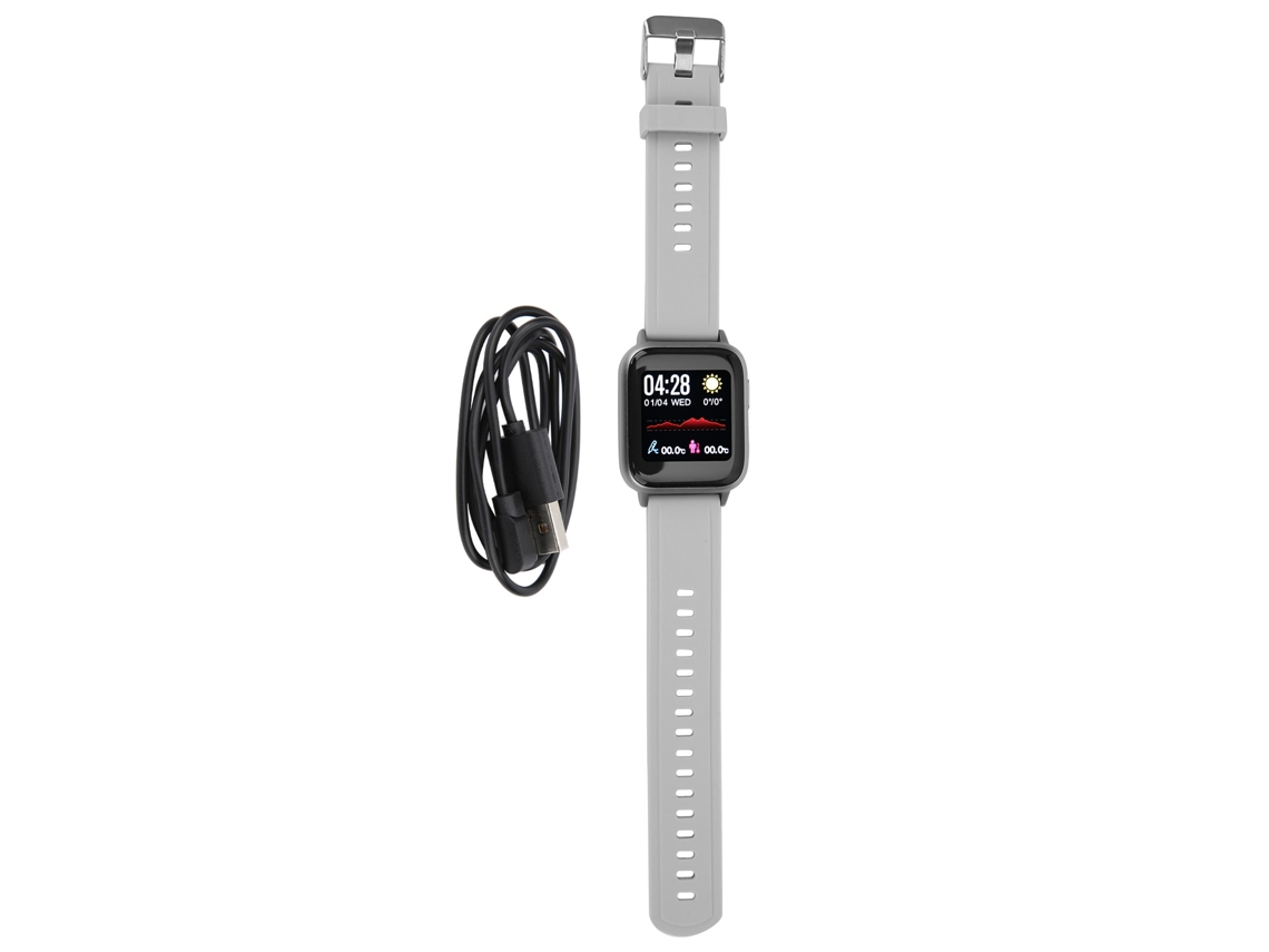 Relógio Inteligente Fitness Monitor De Sono Passos Multi Esportes Tela 1.3 Polegadas Bluetooth 5.0 Ip68 Prata Dt43