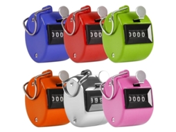 Contador Manual de Bolsillo de 4 Dígitos para Lap, Deporte, Escuela 6 Contadores (plástico Abs y Metal)