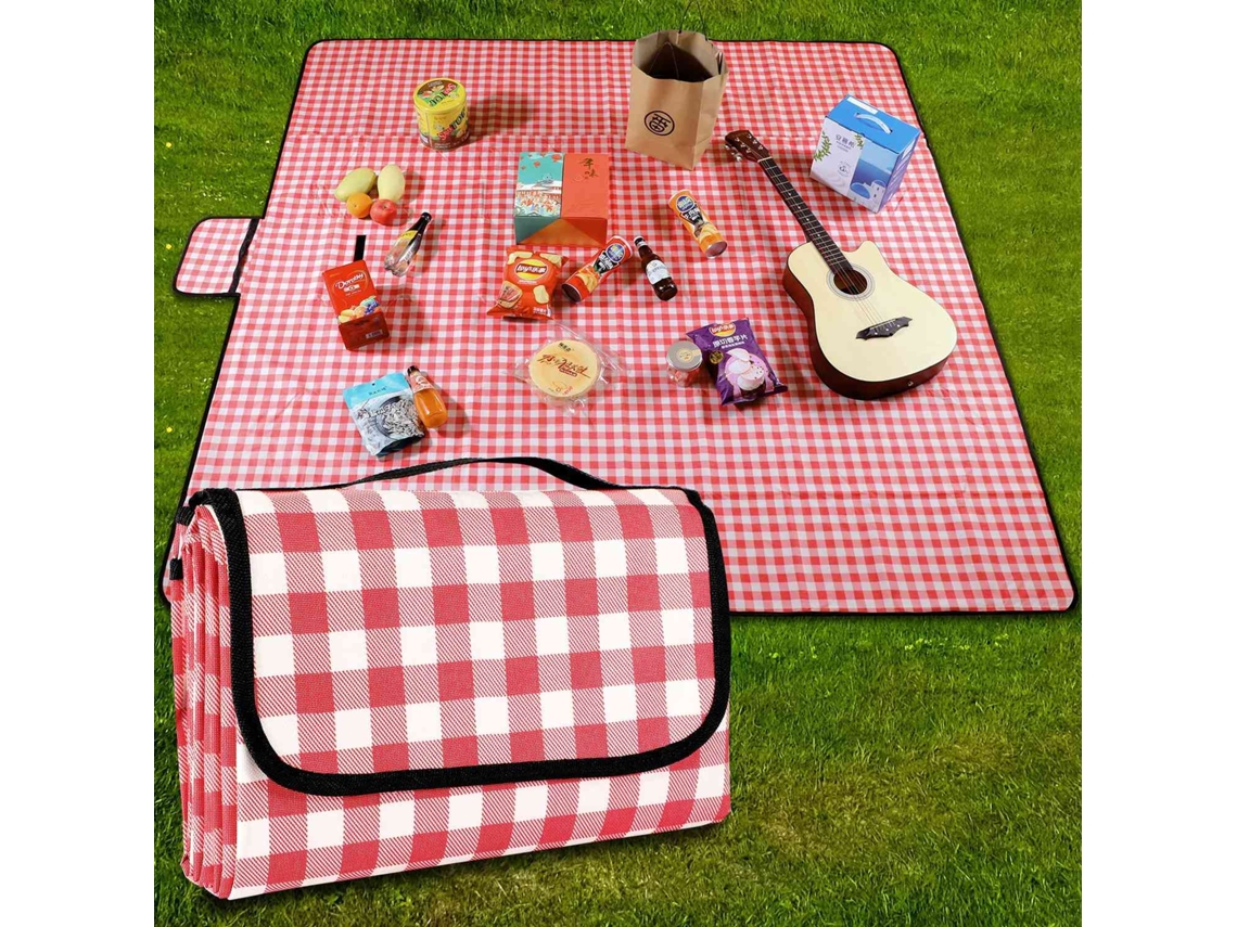 Cobertor de piquenique de praia leve e impermeável Slowmoose 200 x 200 cm