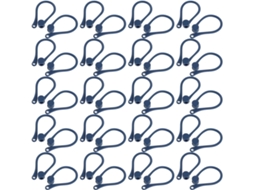 Ganchos De Orelha Anti-perda Mikikit, Azuis, 20 Pares, Leves E Antiderrapantes Para Fones De Ouvido Esportivos