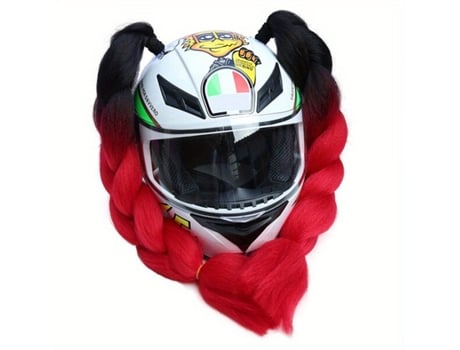 Peça De Decoração De Capacete, Trança Longa Para Motociclistas Femininas Pickify Punnyb Slo