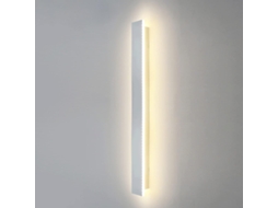 Luminária Led em Formato de Barra Modelo B043 Cor Bege Areia Canto Reto 40Cm Três Cores de Luz
