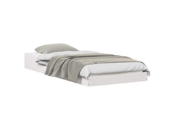 Estrutura da Cama em Madeira de Pinheiro Sólida Branca MAISON EXCLUSIVE (90x190 cm)