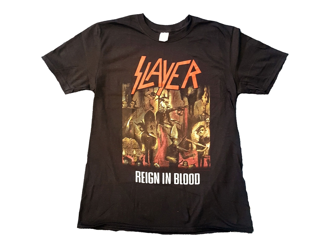 T-Shirt ROCK OFF Slayer - Reign In Blood Preto (Tamanho: M)