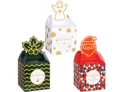 12 Caixas De Doces De Natal, Caixas De Presente Vazias Em Papel Kraft Aquaforge