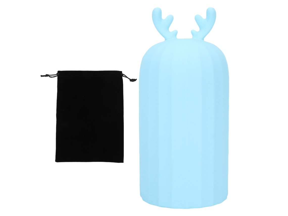 Hot Cold Water Bag Cute Silicone Reusable Microwave Hand Warmer 500ml Blue