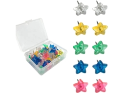 Conjunto de 50 tachininhas decorativas multiuso em formato de estrela 3D, com caixa lacrada, para decoração de parede e