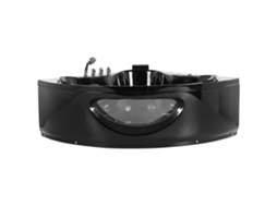 Bañera De Hidromasaje Led Esquinera Beliani Tocoa De Acrílico Negro 138x190x61