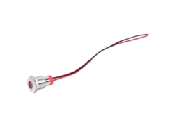 Laxiscreed Sinalizador Metálico Led Ip65 Impermeável, Vermelho, 24v, 12mm Para Sinalização Segura E Durável