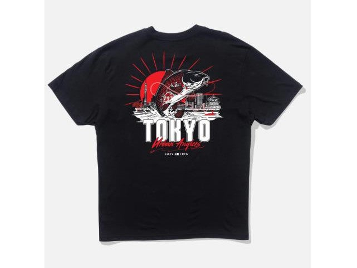 T-shirt Salty Crew Tokyo Urban Angler Preta