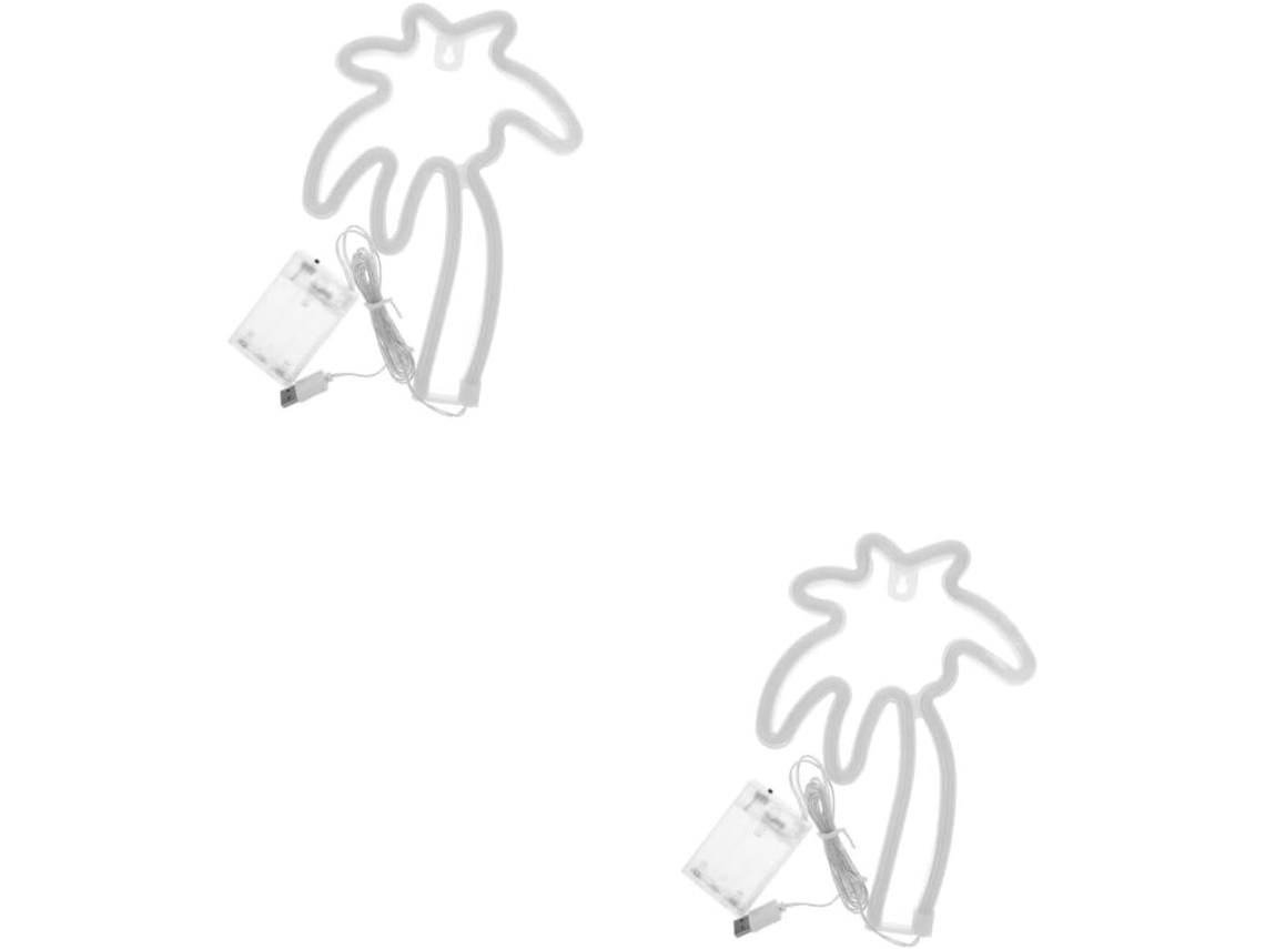 Conjunto de 2 Luminárias Decorativas Recarregáveis a Bateria, Feitas de Plástico Branco. SFUSHOS
