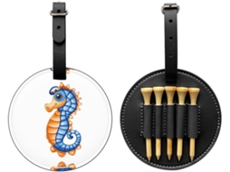 Bolsa para Tees de Golfe Seahorse, Preta, Fácil de Transportar e Eficiente | S/MARCA