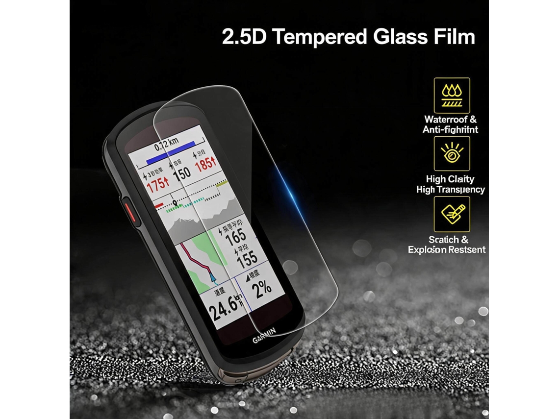 Protetor de Tela Temperado HENTEN HOME para Garmin Edge 1040 Vidro 9h (5pc)