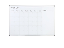 Quadro Branco Magnético Calendário 915x610mm Com Acessórios Tekmaquinas