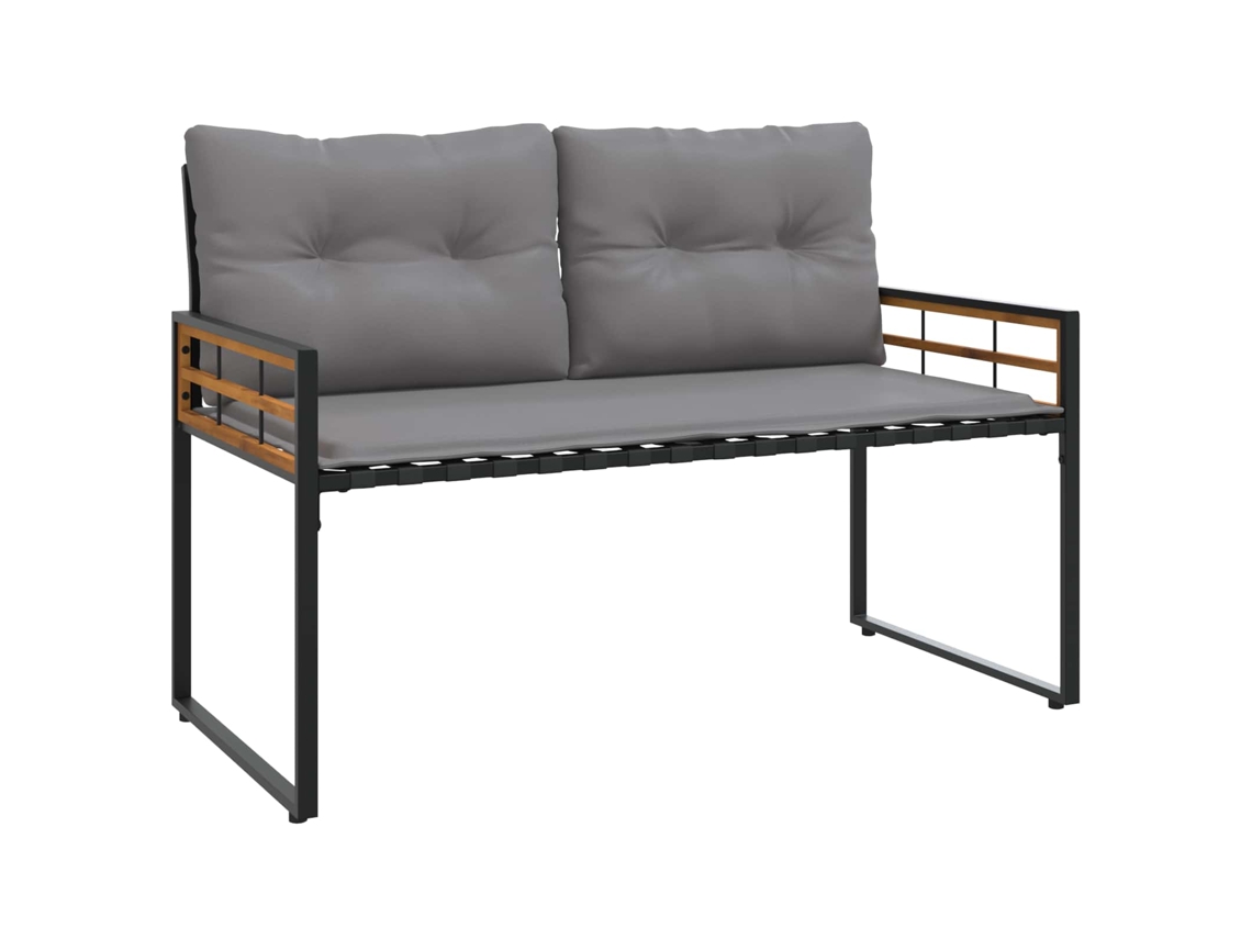 Conjunto 1 Banco De Exterior Vidaxl Cinzento-claro Madeira De Acácia Maciça (114 X 55 X 77 Cm)