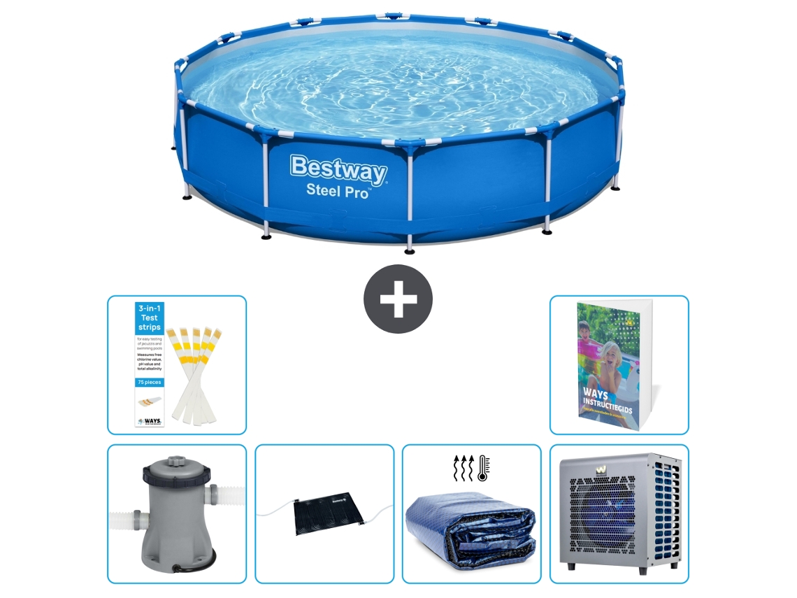 Piscina Bestway Steel Pro Redonda 305x76 Cm 5 peças S216 BESTWAY
