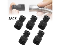Adaptador Para Mangueira, 5 Unidades, Em Plástico, Medida 1/2 Polegada, Para Sistemas De Rega, Depósitos E Tubagens Exteriores