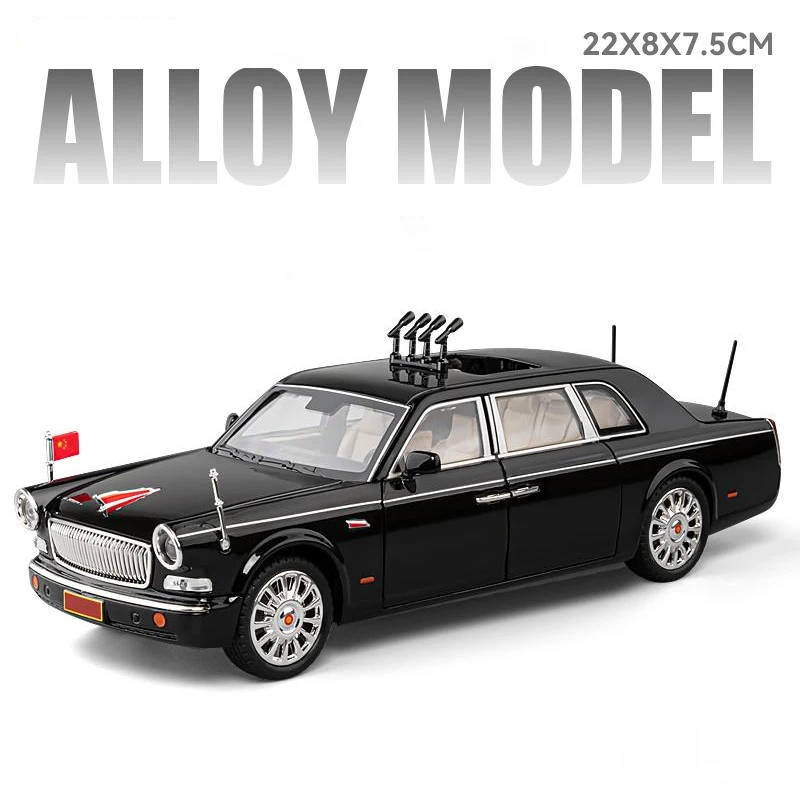 (preto) 1:24 Veículo Militar De Desfile, Modelo Em Liga Metálica, Brinquedo Em Miniatura, Carro De Metal Fundido Com Som E Luzes