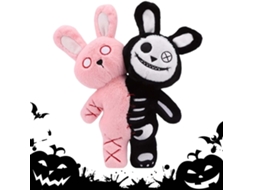 Coelho De Pelúcia Duas Cabeças Para Scare No Halloween, Páscoa,