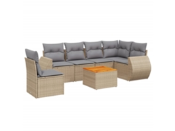 Garden Sofa Set, Garden Sofa Sets Vidaxl Bege Rattan / Vime (n/a)