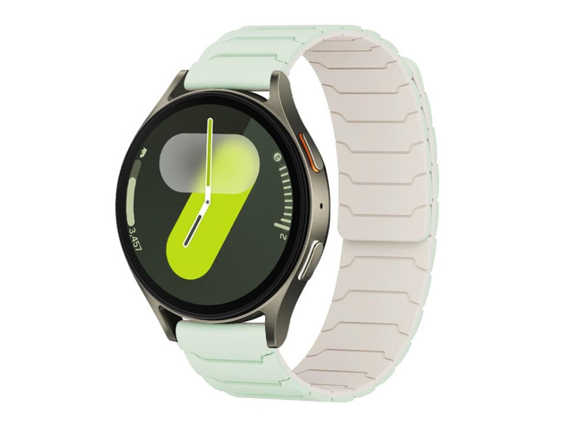 Bracelete Silicone Magnético Verde Menta para Samsung Galaxy Watch 7/6/5 XIAOMOYU
