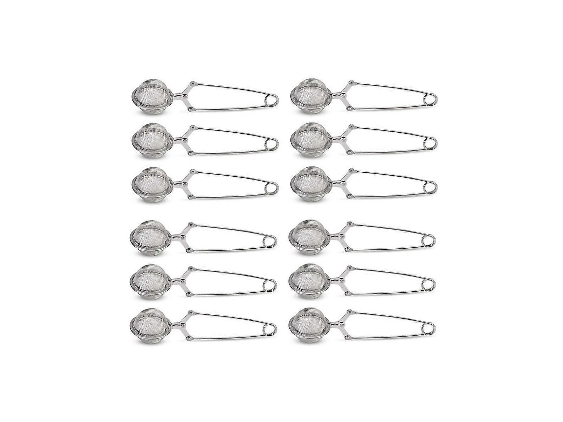 12 Bolas De Chá, Infusor De Chá Premium Em Aço Inoxidável Com Alça Para Chás A Granel, Rede De Malha Fina