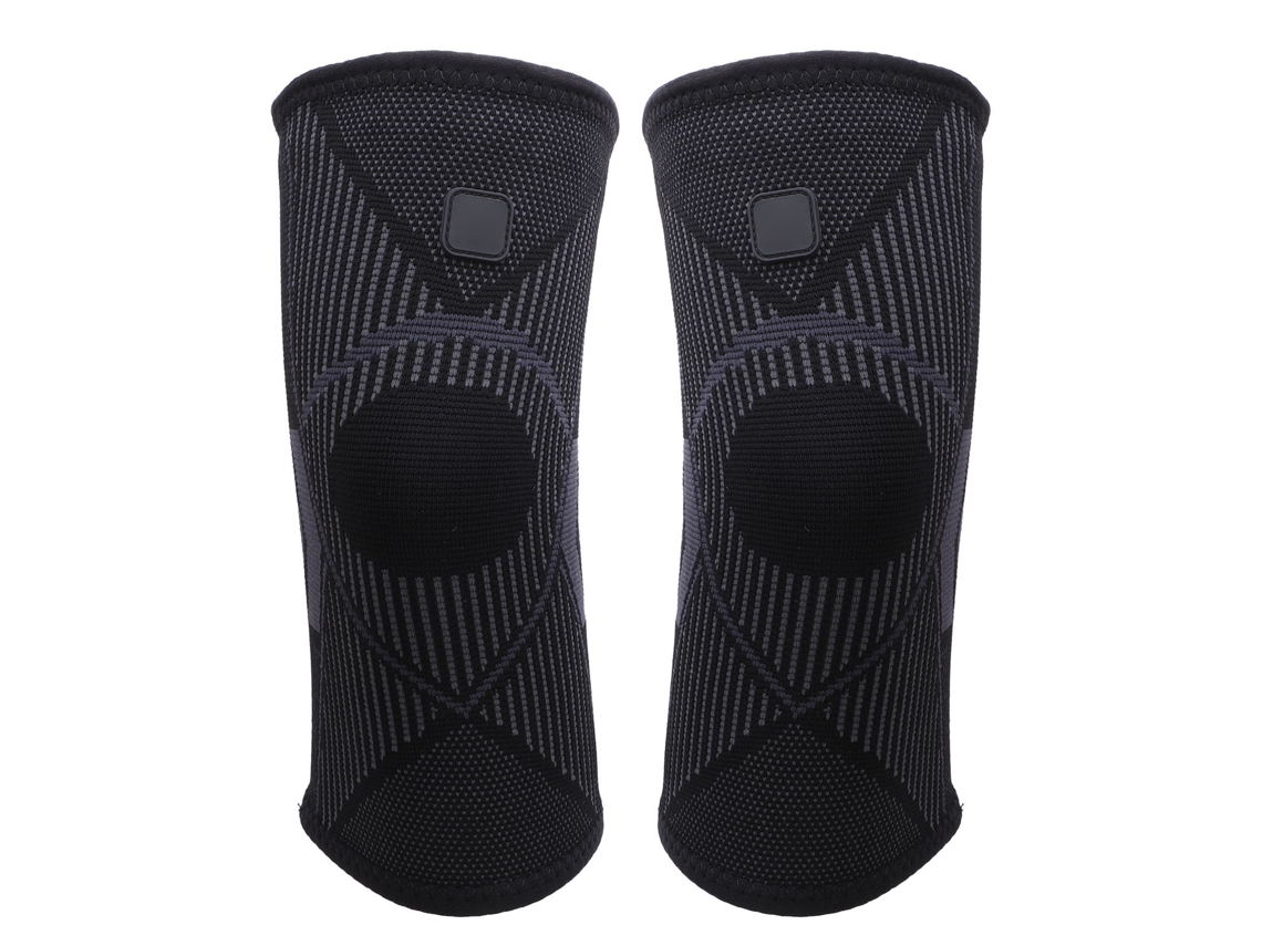 Par De Cotoveleiras Para Dor No Joelho Nylon Anti-deslizante Respirável Para Mulheres Corrida Treino Fitness Preto Xl