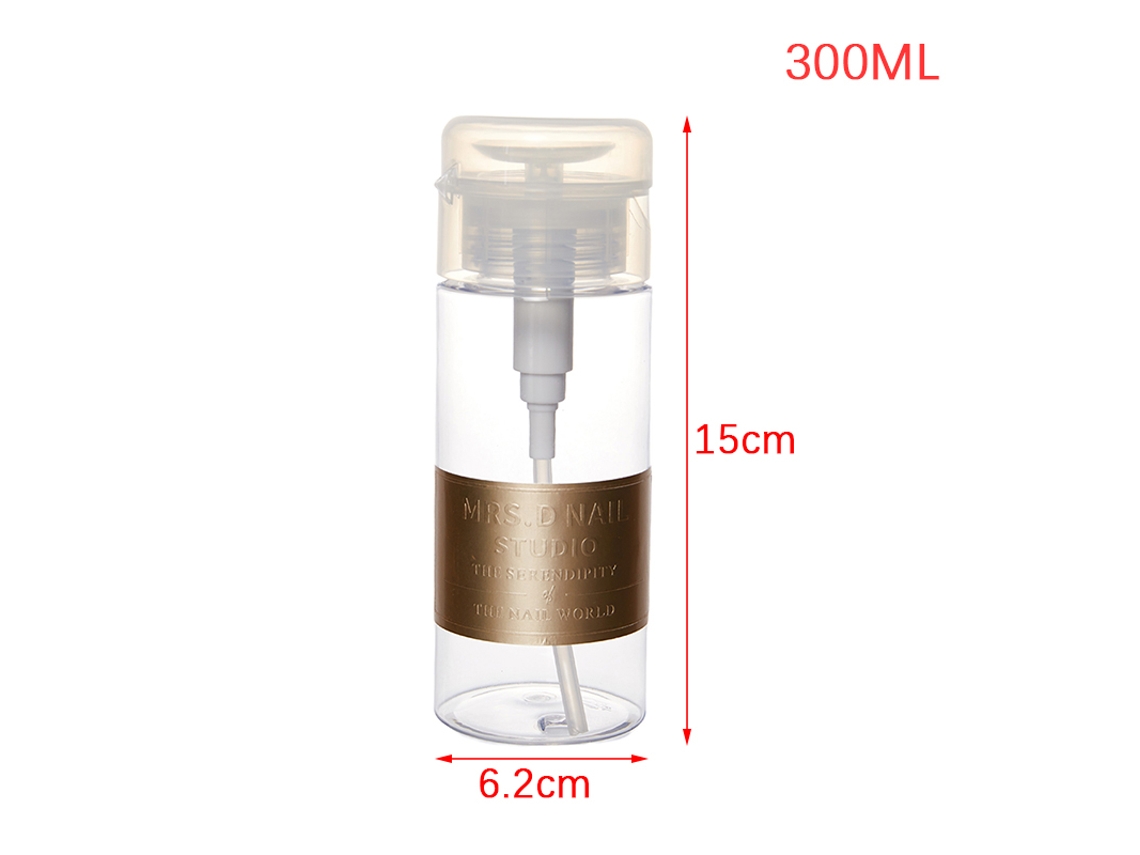 Frasco de Esmalte Reutilizável com Bomba Dosadora e Ferramentas para Unhas. MDUG (300ml)
