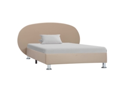 Bed Frame, Bed Frames Vidaxl Marrom Couro Artificial (100 X 200 Cm)