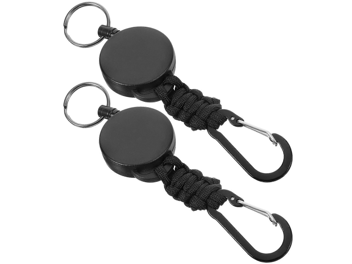 Chaveiro Retrátil Com 4 Peças, Estilo Escalada, Anti-perda, Preto.