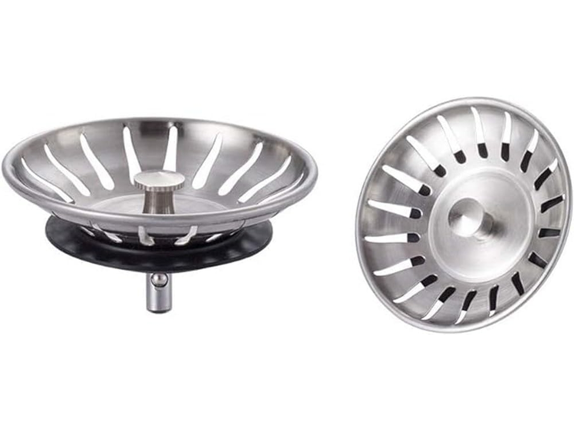 Pacote Com 2 Filtros De Drenagem De Cozinha Em Aço Inoxidável - Filtro De Drenagem Universal (diâmetro 80 Mm)-aquaforge