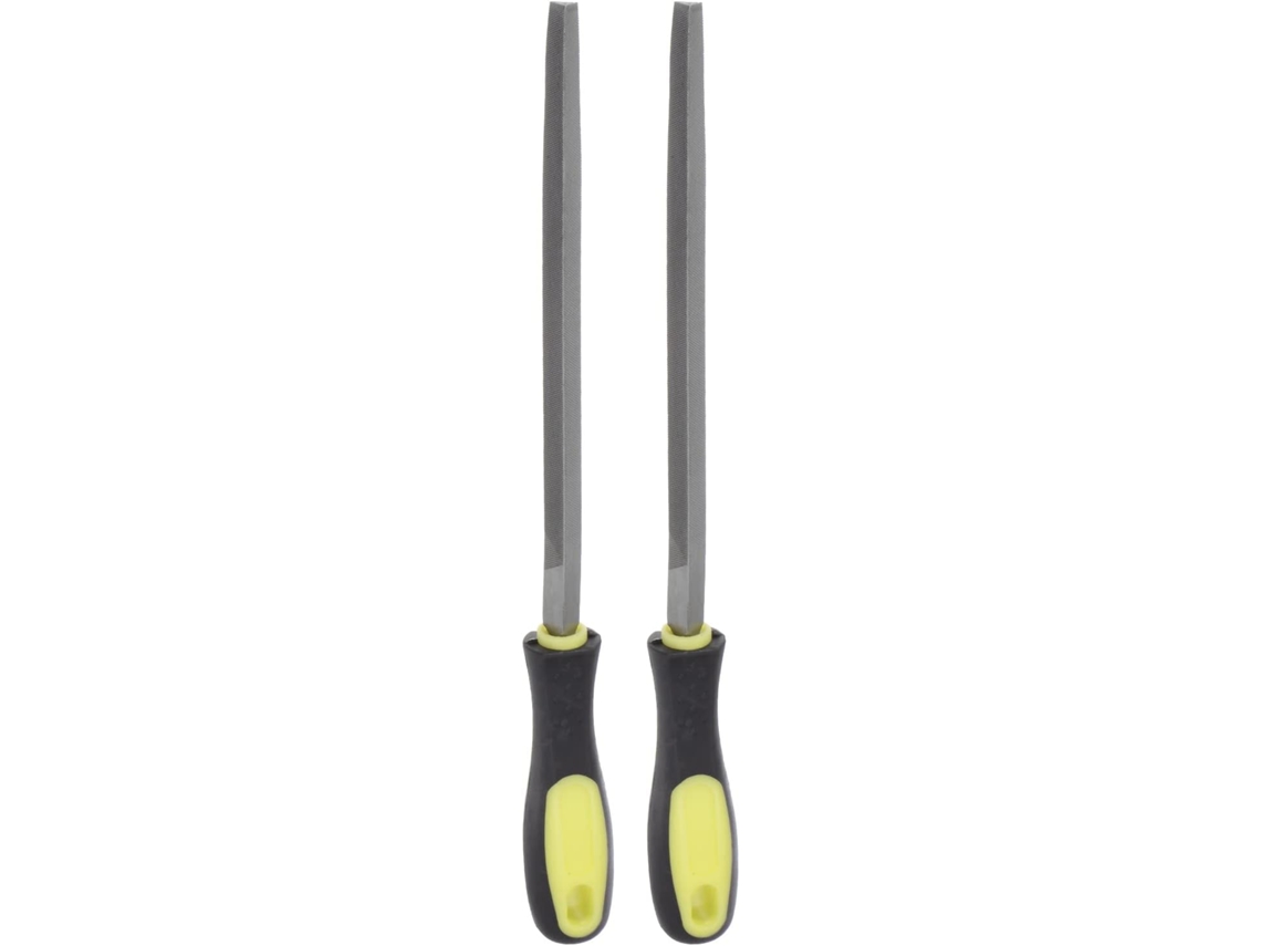 Conjunto de 2 Limas triangulares de 8 polegadas em Aço Carbono Temperado com Cabo CHABERLU