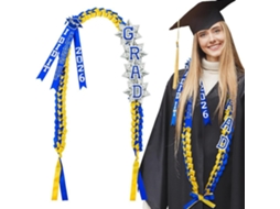 Colar com coroa de flores amarela para formatura 2026 SIURN