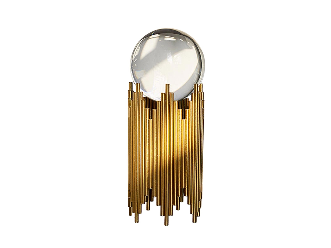 Laxiscreed Bola De Cristal Pequena Com Estrutura De Ferro Para Decoração Moderna E Elegante