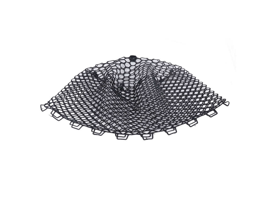 Rede de Pesca de Borracha Transparente Preta 40cm