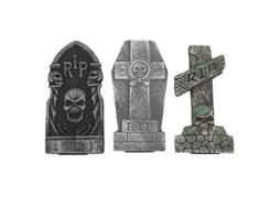 3 Peças de Decoração de Lápide de Halloween para Decoração de Halloween ALLINLESS