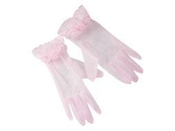 Luvas de Tule Requintadas Até o Pulso, Luvas de Dedo Inteiro, Luvas Curtas para Casamento. TAISHENGDA