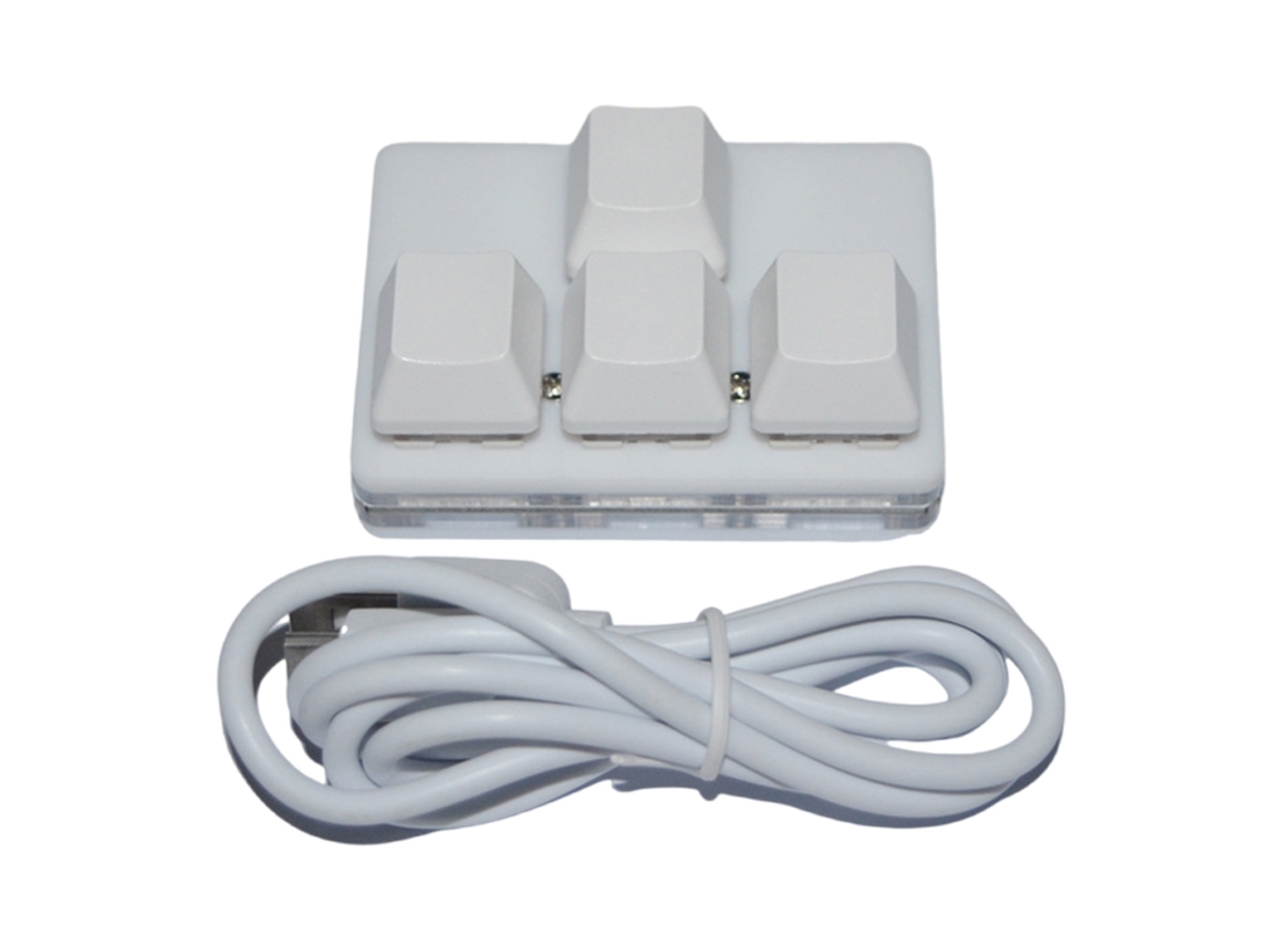 Teclado Mecânico Para Jogos Usb Com 4 Teclas, Para Uso Com Uma Só Mão E Com Teclado De Programação.
