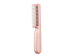 Pente alisador de cabelo multifuncional USB portátil de dupla função para viagens, rosa.