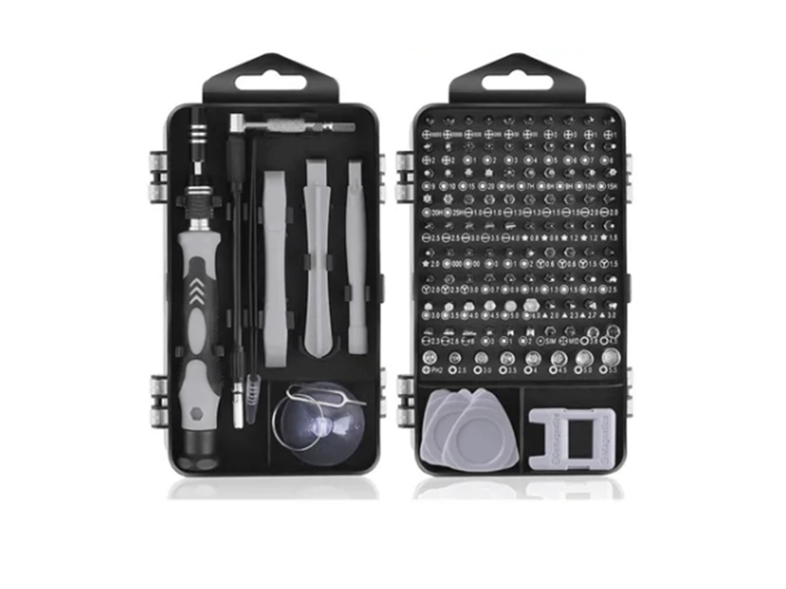 Kit De Chave De Fenda De Manutenção 115 Peças Com Bits Magnéticos E Alta Dureza Para Reparos Versátil