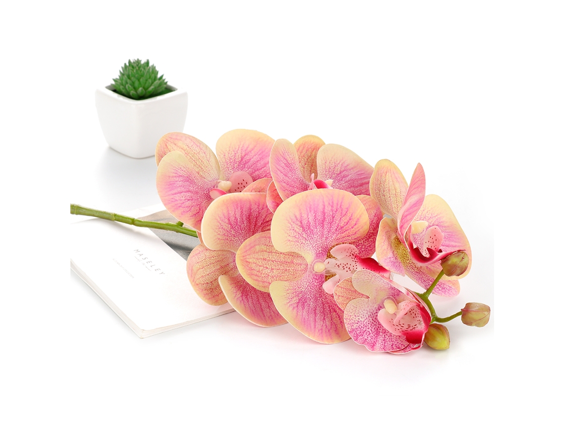 Orquídea Borboleta De Simulação Eoocoo (flor De 6 Cabeças Pequenas 3d Simulada)