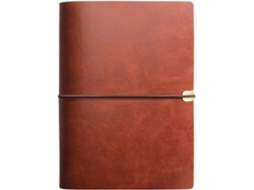 Agenda Vintage Em Couro Tamanho A5 Com Folhas Intercambiáveis, 23 X 17 Cm, Adequada Para Todas As Idades | Caderno Com Fichário