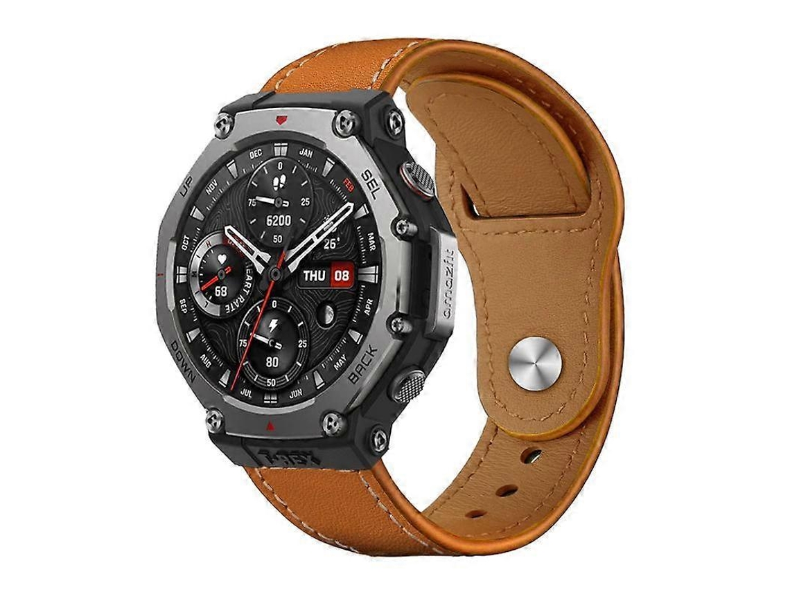Pulseira De Couro Com Fivela De Rebite Xdfind Para Amazfit T-rex 3