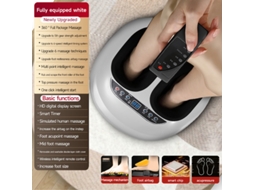 Massageiro Automático De Pés E Pernas Com Aquecimento, 5 Níveis De Intensidade Temporizador Inteligente, Compacto, Recarregável, Uso Diár...