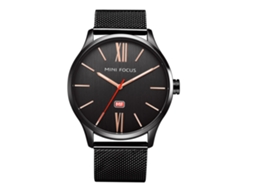 Relógio de pulso masculino analógico de quartzo com pulseira simples e elegante, à prova d'água.