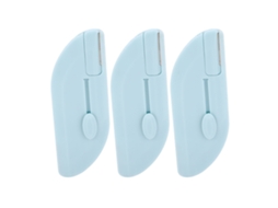 3pcs Recortador De Cejas Portátil De Acero Inoxidable Retráctil